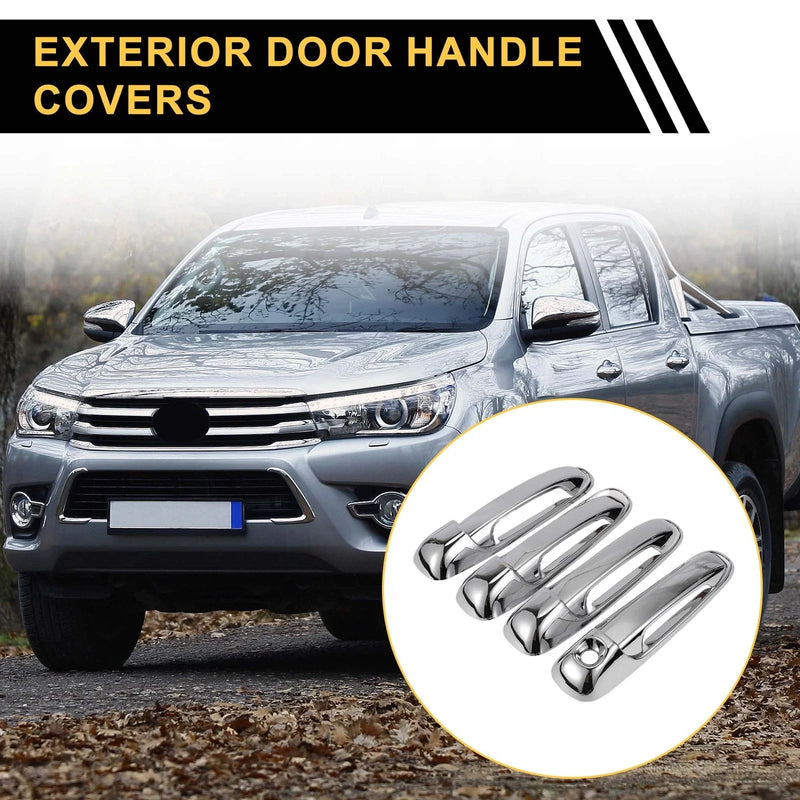 Dodge Ram 1500 (2002-2008) Silver Tone Car Door Handle Protector Set