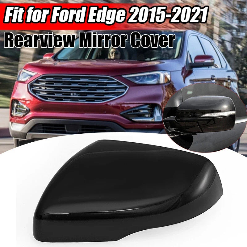 Ford Edge Glossy Black Left Driver Side Rearview Mirror Cover (2015-2021)