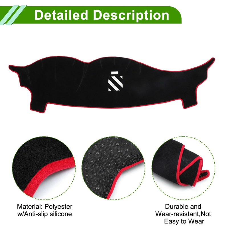 Infiniti EX25 Sticker Black Red 1 Set Dashboard Dash Cover Mat (2013-2015)