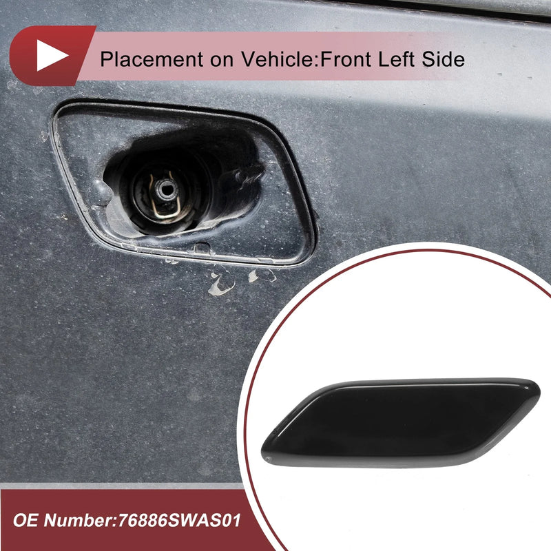 Honda CR-V 2009-2011 Black Front Left Washer Nozzle Cover