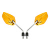 Motorcycle 2 x Universal Motorcycle Mirror Side Rearview Mirrors Gold Tone