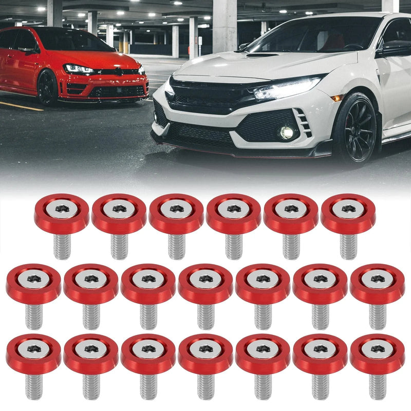 Car 20 Pcs M6 Bumper Washer Bolts Engine Bay Fastener
