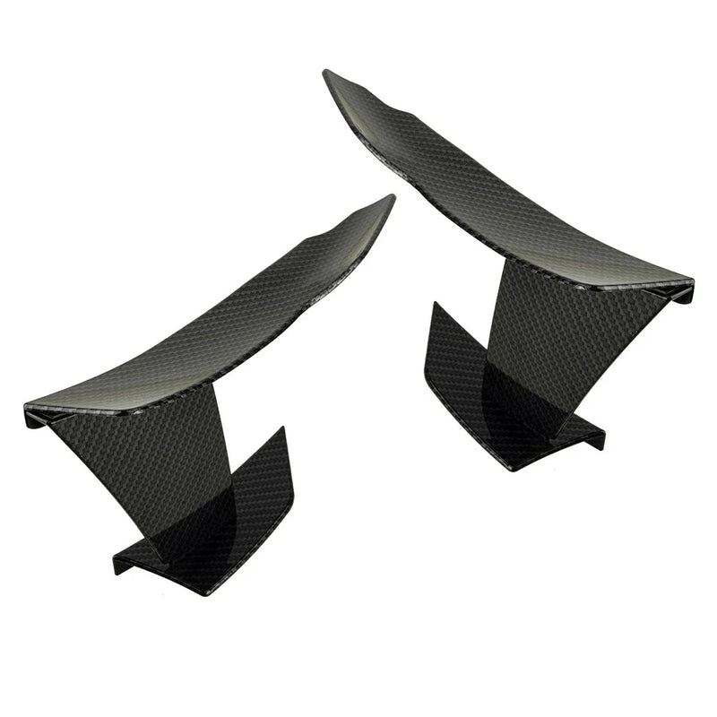 Car 6pcs Carbon Fiber ABS Front Bumper Splitter Fins (Fits Various Models)