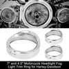 Harley-Davidson Dyna 2 x 7-inch and 4.5-inch Headlight Fog Trim Ring