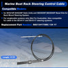 SSC 134 Black Cable 17 Ft Marine Boat Rack Steering Control Cable