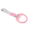 Train Bus - Silver & Pink PVC Plastic Round Ring Handle Strap
