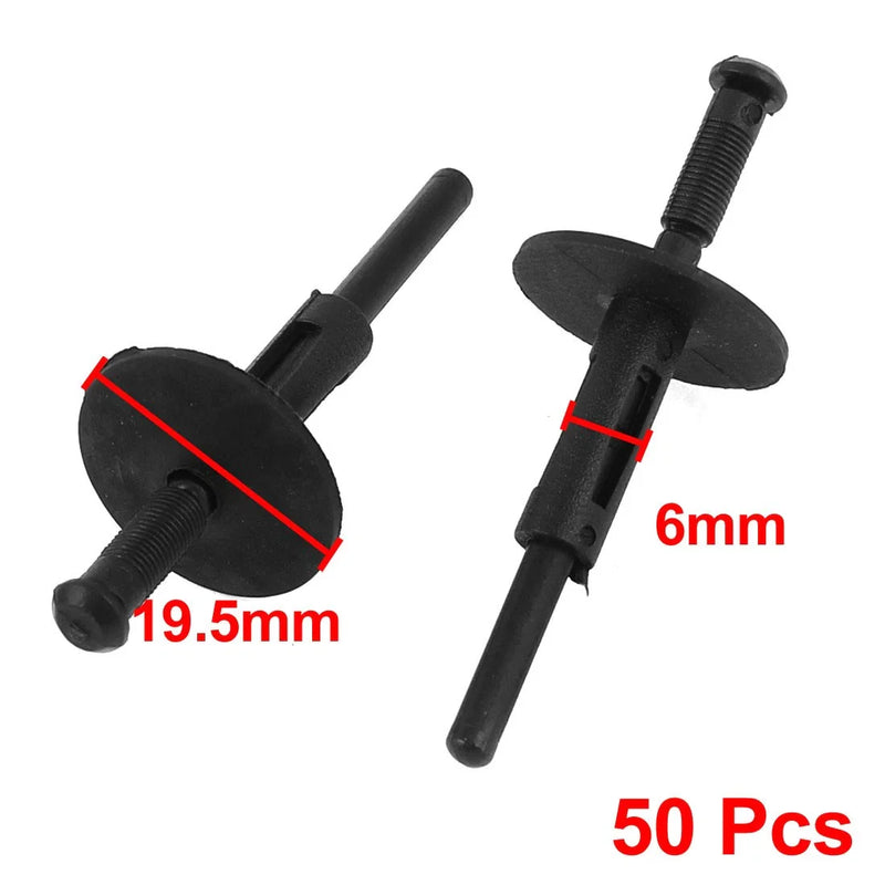 BMW 520 535 50 x Black Plastic Rivet Fasteners