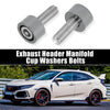 Honda Acura M8x1.25 Header Manifold Cup Washer Bolts 9 x Titanium Tone