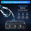 7 in 1 Car Charger 128W Power Splitter with Quick Charging and USB C PD 30W