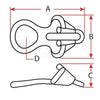 6-8mm Chain, 316 Stainless Steel Mooring Chain Claw / Anchor Chain Claw