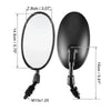 Universal Black 1 Pair 10mm Screw Thread Mirrors Rearview Mirror