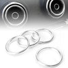 Audi A3 4 x Silver Interior Air Vent Outlet Ring Covers (2012-2019)