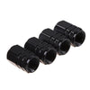 Car & Bicycle Wheel Styling Black Aluminum Tire Valve Caps (Fits Most Models)