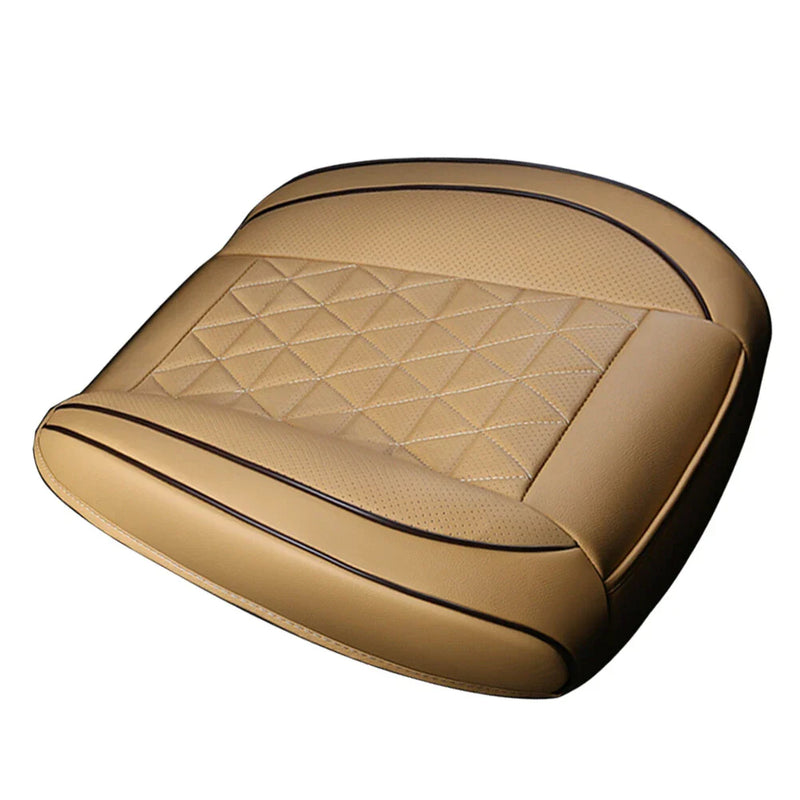 Car SUV - Cushion Pad Protector Beige PU Leather Single Seat Cover