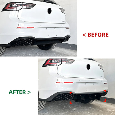 VW Golf 8.5 Rline Rear Bumper Diffuser Lip Cover (2024-2025)