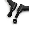 Motorcycle 2 x Black Square Shaped 10mm Thread Diameter Rearview Mirror