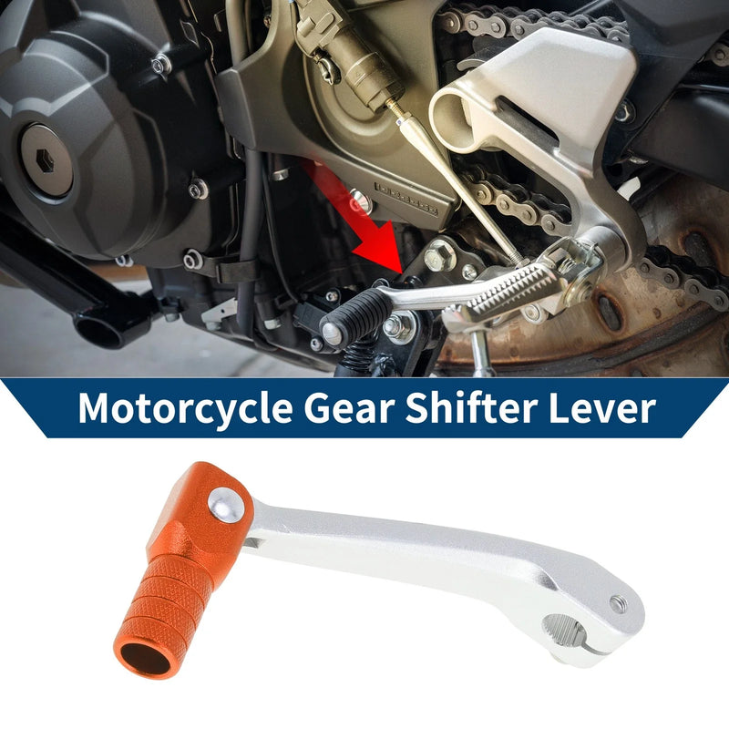 Honda CRF150F (2003-2017) Silver Tone Orange Folding Shifter Lever