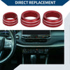 Jeep Compass (2021-2023) 3 x Pcs AC Media Volume Tune Switch Knob Cover Ring