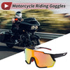 1 Pc Motorcycle Riding Goggles Red Black Tri-Acetyl Cellulos PC