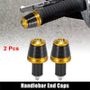 Motorcycle 2 x / 18mm / Hand Grips Handlebar End Caps Plug Gold Tone
