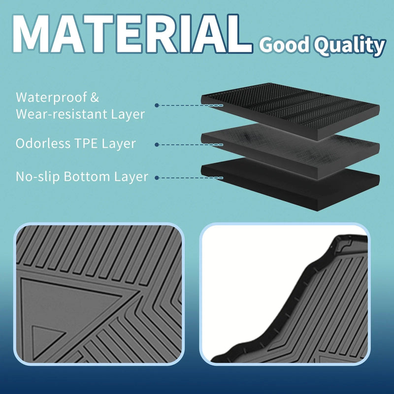 Hyundai Sonata (2015-2019) 1 Pc Flat Face Cargo Liner Rear Trunk Mat