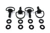 Motorcycle Fairing 10 x Dzus Rings Black