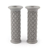Cafe Racer - Grey Diamond Pattern Motorcycle Grips