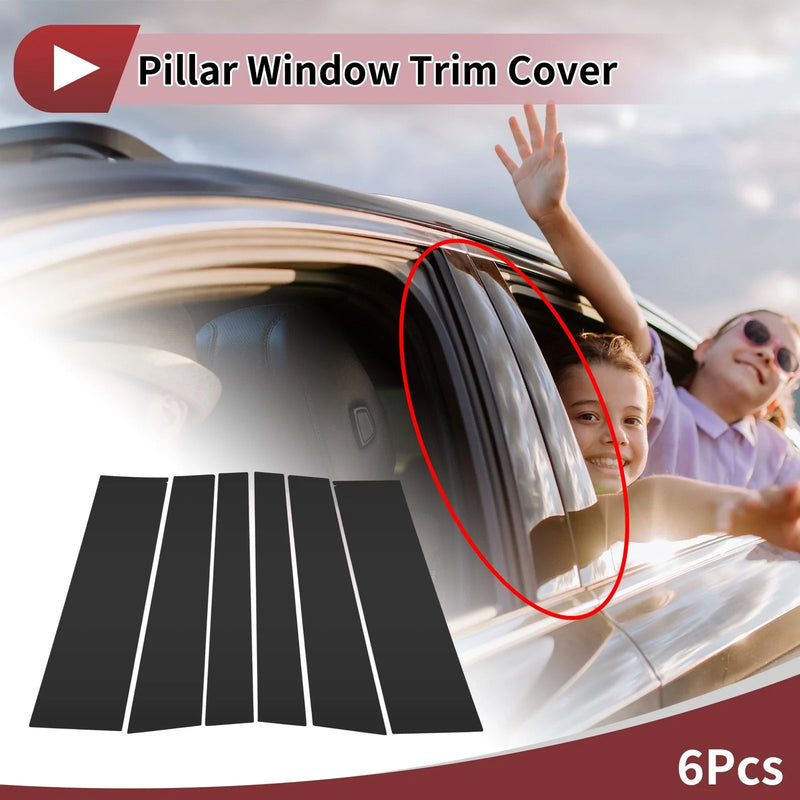 Nissan Serena 2016-2019 Black Door Pillar Window Trim (2016-2019)