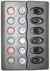 Boat Switch Panel 6 Switch Back Lit, Push Circuit Breakers, Waterproof