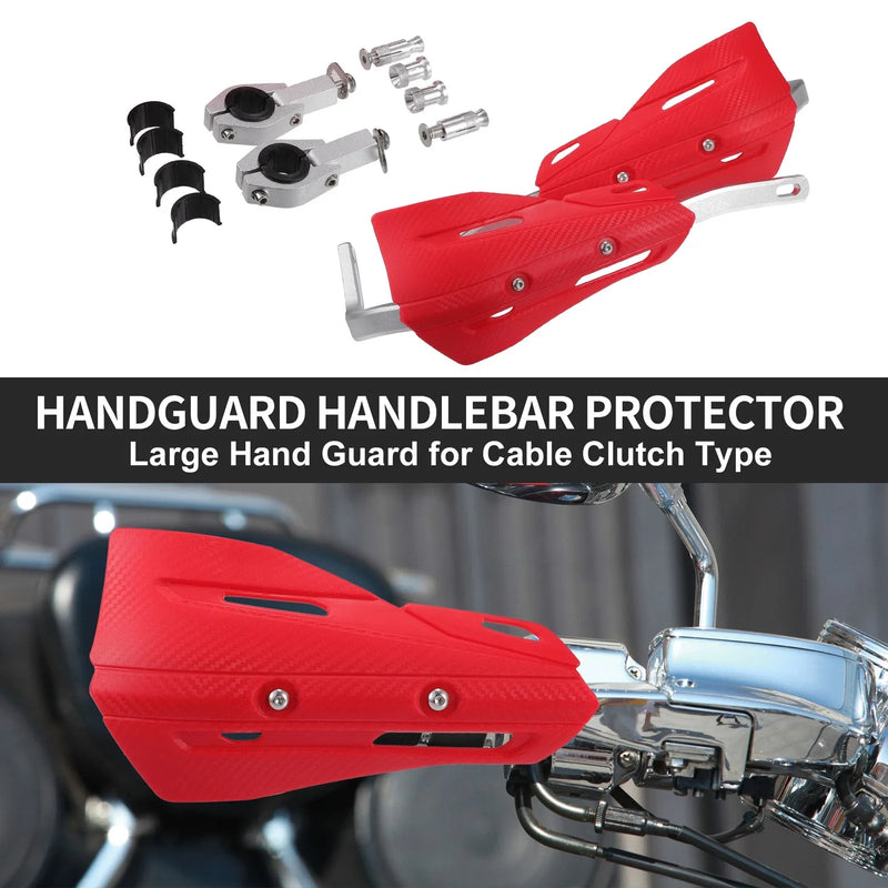 Motorcycle Set 1 Aluminum Handlebars with Plastic Handguards