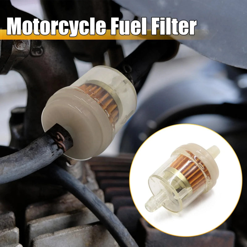Motorcycle Magnetic 8mm Gasoline Inline Gas Oil Fuel Filter Cleaner