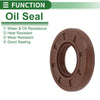 Oil Seal 20x42x7mm FKM Rubber High-Pressure Brown 5 Pcs