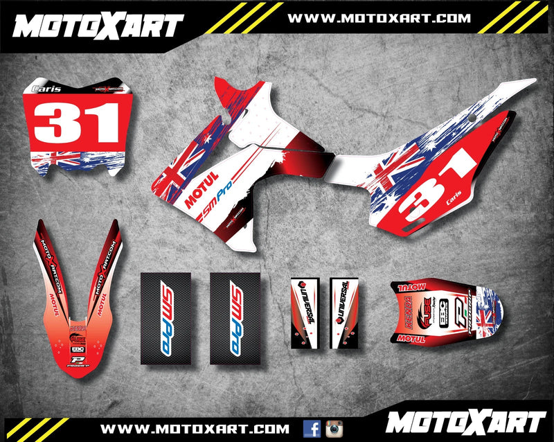 Honda CRF 110 (2013-2018) - Aussie Pride Style Custom Graphics Full Kit
