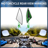 M8 / M10 Green Aluminum Alloy M8/M10 Rear View Mirrors