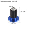 Motorcycle Pair 7/8\" 22mm Hand Grips End Caps Aluminum Blue