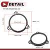 Honda Civic 2001-2005 Rear 6.5" Speaker Spacer Ring Adaptor (2 Pcs)
