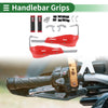 Motorcycle Aluminum Alloy Rubber Side Red Hand Grips Cover Kit
