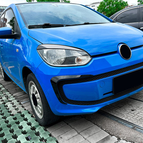 Volkswagen UP 2 x Carbon Look Headlight Eyelid Trims (2011-2015)