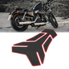 Motorcycle Fuel Tank Protector PVC Rubber Pad Emblem Badge Sticker Red