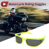 Motorcycle Riding Goggles Gray Lens Green Frame Triacetyl Cellulose