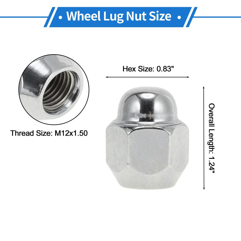 Hyundai Accent 4 x M12x1.5 Wheel Lug Nuts (2007-2009)
