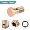 Motorcycle Bolt Screw / M12x1.5 32mm / 3-Hole Hollow Bolt Screw with Washer