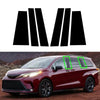 Toyota Sienna 6 x Window Pillar Posts Door Trim Covers (2021-2024)