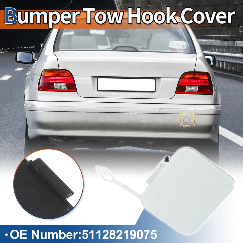 BMW 525i 528i 530i 540i White Rear Tow Hook Cover