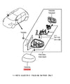 Mitsubishi Mirage A13A RH Mirror Cover Red (2013-2020)