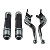 Yamaha FJR XJR 1300 Folding Titanium Brake Clutch Lever Grip Set (2001-2018)