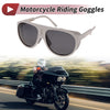 Motorcycle Riding Goggles Deep Gray Lens Gray Frame Tri-acetel Cellulose
