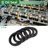 Oil Seal 48x65x8mm NBR Rubber High Pressure Black 5 Pcs