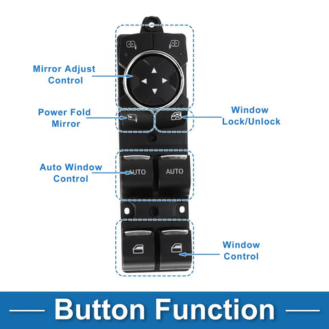 Ford Explorer Front Driver Side Power Window Switch (2011-2015)