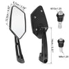 Motorcycle 1 Set 8mm 10mm Screw Rearview Mirror Carbon Fiber Pattern